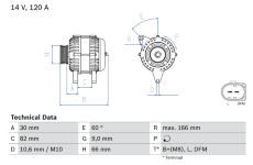 Alternátor BOSCH 0 986 044 330