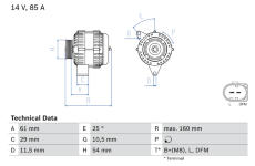 generátor BOSCH 0 986 044 490