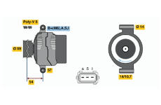 Alternátor BOSCH 0 986 044 611