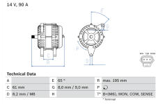 generátor BOSCH 0 986 044 651