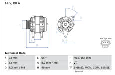 generátor BOSCH 0 986 044 671