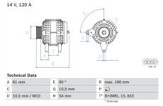 generátor BOSCH 0 986 044 841