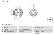 generátor BOSCH 0 986 044 910