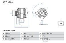 Alternátor BOSCH 0 986 045 101