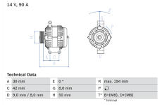 generátor BOSCH 0 986 045 181