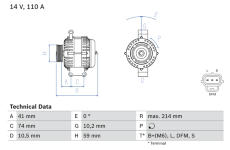 generátor BOSCH 0 986 045 370