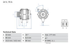 Alternátor BOSCH 0 986 045 541