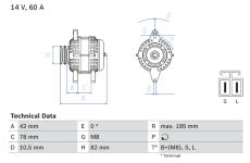 generátor BOSCH 0 986 045 681