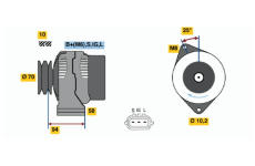 Alternátor BOSCH 0 986 045 891