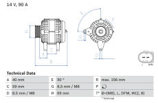 generátor BOSCH 0 986 046 050