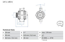 generátor BOSCH 0 986 046 180