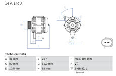 generátor BOSCH 0 986 046 210