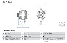 generátor BOSCH 0 986 046 290