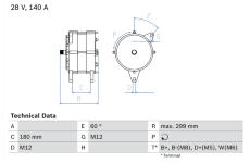 generátor BOSCH 0 986 047 160