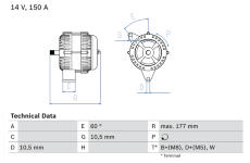 generátor BOSCH 0 986 047 210