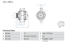 Alternátor BOSCH 0 986 047 240