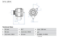 Alternátor BOSCH 0 986 047 330