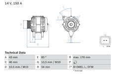 Alternátor BOSCH 0 986 047 360