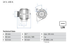 Alternátor BOSCH 0 986 047 380