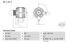 generátor BOSCH 0 986 047 410