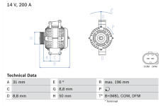 Alternátor BOSCH 0 986 047 490
