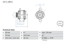 Alternátor BOSCH 0 986 047 920