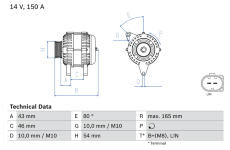 generátor BOSCH 0 986 047 960