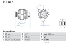 generátor BOSCH 0 986 048 301