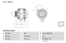 Alternátor BOSCH 0 986 048 400