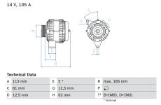 Alternátor BOSCH 0 986 048 791