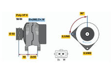 generátor BOSCH 0 986 048 950