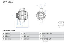 generátor BOSCH 0 986 049 010