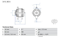 Alternátor BOSCH 0 986 049 051