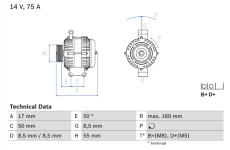 Alternátor BOSCH 0 986 049 081