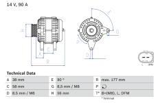 generátor BOSCH 0 986 049 101