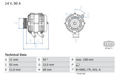 generátor BOSCH 0 986 049 121