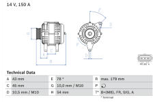 generátor BOSCH 0 986 049 161