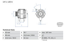 generátor BOSCH 0 986 049 171