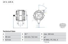 generátor BOSCH 0 986 049 181