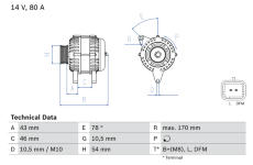 generátor BOSCH 0 986 049 410