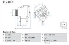 generátor BOSCH 0 986 049 450