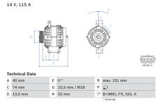 generátor BOSCH 0 986 049 460