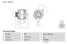 generátor BOSCH 0 986 049 500