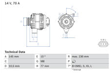 Alternátor BOSCH 0 986 049 510