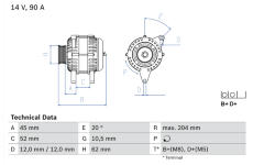 generátor BOSCH 0 986 049 610