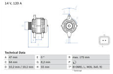 generátor BOSCH 0 986 049 650