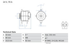 generátor BOSCH 0 986 049 730