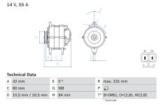 generátor BOSCH 0 986 049 870