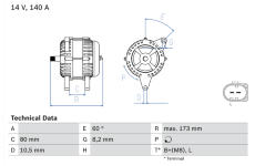 Alternátor BOSCH 0 986 049 950