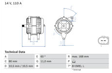 generátor BOSCH 0 986 080 060